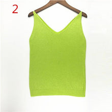 Sexy Knitted Tank Tops Women Gold Thread Top Vest Sequined V Neck Long Tank Tops Blusa Solid Silver Camis Beige Fitness Sweater