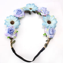 M MISM Sale Fashion Women Bride Flowers Headband Bohemian Style Rose Flower Crown Hairband Ladies Elastic Beach Hair Accessories