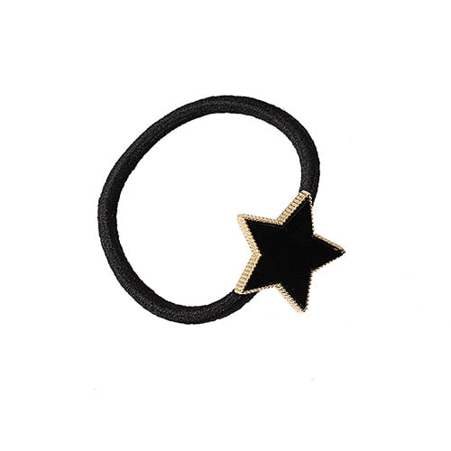 M MISM Simple Metal Star Hair Rope Women Elastic Hair Band Girls Headwear Scrunchy Headbands Trendy Alloy Stars Hair Accessories