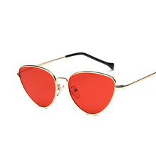 Retro Vintage Sunglasses Women Small Face Luxury Cateye Pink Ladies Sunglasses Fashion Men Yellow Tinted Lens Eyewear