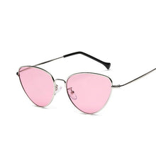 Retro Vintage Sunglasses Women Small Face Luxury Cateye Pink Ladies Sunglasses Fashion Men Yellow Tinted Lens Eyewear