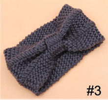 Winter New Fashion Solid Wool Warm Crochet Bow Headband For Lady Women Head Bands Knitting Headwraps Hair Accessories