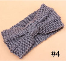 Winter New Fashion Solid Wool Warm Crochet Bow Headband For Lady Women Head Bands Knitting Headwraps Hair Accessories