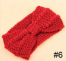 Winter New Fashion Solid Wool Warm Crochet Bow Headband For Lady Women Head Bands Knitting Headwraps Hair Accessories
