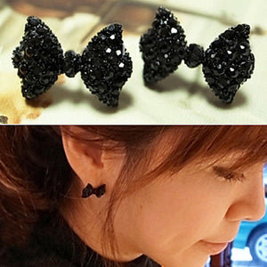 New Fashion Imitation Pearl Heart Crystal Flower Bow Leaf Angel Wings Geometry Stud Earrings for Women Jewelry Bijoux