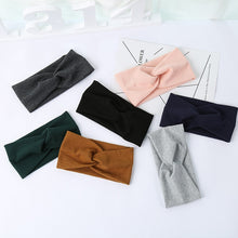 Woman Headband New Turban Solid Headbands Girls Makeup Fabric Elastic Hair Band Twisted Knotted Hair Accessories Headwrap