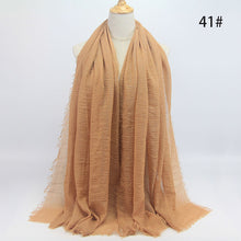 bubble plain scarf/cotton scarf fringes women soft solid hijab popular muffler shawls big pashmina wrap hijab scarves 55 colors