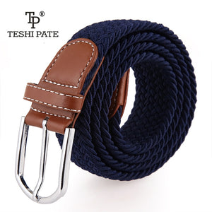 elastic belt knitted canvas belt decoration belt female pin buckle canvas strap women and man 2018