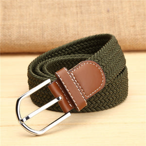 elastic belt knitted canvas belt decoration belt female pin buckle canvas strap women and man 2018