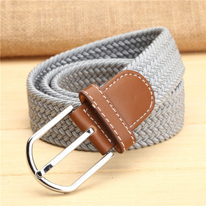 elastic belt knitted canvas belt decoration belt female pin buckle canvas strap women and man 2018