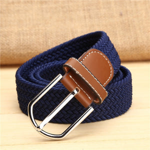 elastic belt knitted canvas belt decoration belt female pin buckle canvas strap women and man 2018