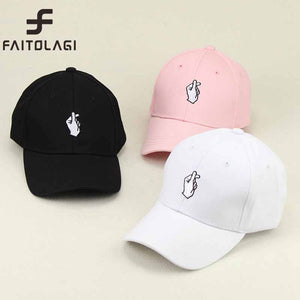 Love Gestures Finger Embroidery Golf Baseball Cap bone Men Women Snapback Caps Flipper Little Heart Love Sun Truck Hat gorras