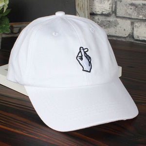 Love Gestures Finger Embroidery Golf Baseball Cap bone Men Women Snapback Caps Flipper Little Heart Love Sun Truck Hat gorras