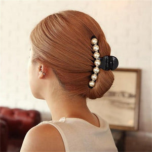 Luxury Pearls Hairpins Hair Ornaments Trendy Hair Clip Shiny Rhinestone Crab Hair Claws For Women Girl Accessories Headwear