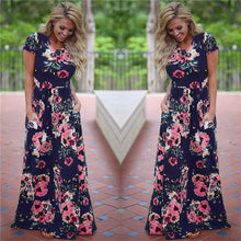 2018 Summer Long Dress Floral Print Boho Beach Dress Tunic Maxi Dress Women Evening Party Dress Sundress Vestidos de festa XXXL