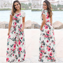 2018 Summer Long Dress Floral Print Boho Beach Dress Tunic Maxi Dress Women Evening Party Dress Sundress Vestidos de festa XXXL