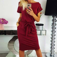 2018 New Summer Women Dress Knee-Length Sexy Bandage Bodycon Dress Short Sleeve Casual Dresses Sundress Femme GV451