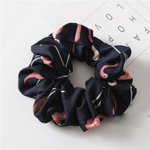 Floral Flamingo Solid Houndstooth Design Women Hair Accesorios Hair Tie Scrunchie Ponytail Hair Holder Rope