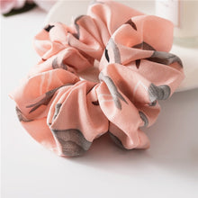 Floral Flamingo Solid Houndstooth Design Women Hair Accesorios Hair Tie Scrunchie Ponytail Hair Holder Rope