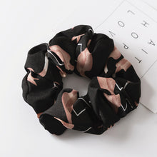 Floral Flamingo Solid Houndstooth Design Women Hair Accesorios Hair Tie Scrunchie Ponytail Hair Holder Rope