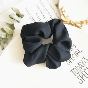 Floral Flamingo Solid Houndstooth Design Women Hair Accesorios Hair Tie Scrunchie Ponytail Hair Holder Rope