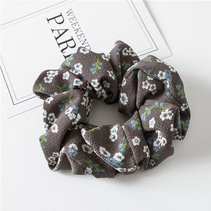 Floral Flamingo Solid Houndstooth Design Women Hair Accesorios Hair Tie Scrunchie Ponytail Hair Holder Rope