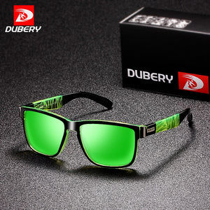 DUBERY 2018 Sport Sunglasses Polarized For Men  Sun Glasses Square  Driving Personality Color Mirror Luxury Brand Designer UV400