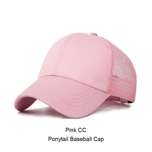 Casual Ponytail Baseball Cap Women Adjustable Snapback Hat Sequins Shine Hip Hop Caps For Women Dad Hat Summer Glitter Mesh Hats