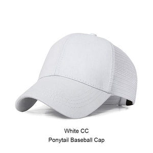 Casual Ponytail Baseball Cap Women Adjustable Snapback Hat Sequins Shine Hip Hop Caps For Women Dad Hat Summer Glitter Mesh Hats