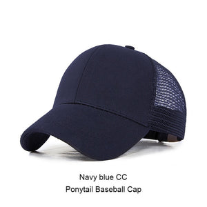 Casual Ponytail Baseball Cap Women Adjustable Snapback Hat Sequins Shine Hip Hop Caps For Women Dad Hat Summer Glitter Mesh Hats