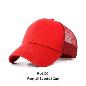 Casual Ponytail Baseball Cap Women Adjustable Snapback Hat Sequins Shine Hip Hop Caps For Women Dad Hat Summer Glitter Mesh Hats