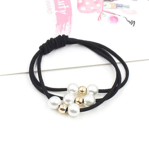 2018 Hair Accessories Pearl Elastic Rubber Bands Ring Headwear Girl Elastic Hair Band Ponytail Holder Scrunchy Rope Hair Jewelry