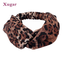Printing Leopard Cross Headband For Women Turban Hairband Stretch Twisted Knotted Hair Band Hair Accessories Headwear