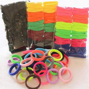 HairBand 50 pcs lowest price Girl Elastic Hair Ties Band Rope Ponytail Bracelet Hair Accessories Fashion For Hair For Fitness