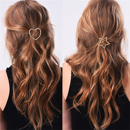 Metal Ponytail Holder with Star/Pentagramme Hairclips women hair accessories for a half-up hairstyle Free Shipping