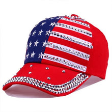 Genbitty High Quality Star Pattern Baseball Cap Rivet Printed Women Men American Flag Snapback Hip Hop Hats Dropshipping