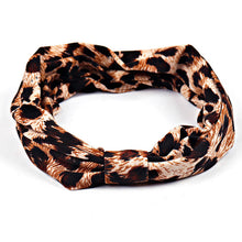 Printing Leopard Cross Headband For Women Turban Hairband Stretch Twisted Knotted Hair Band Hair Accessories Headwear