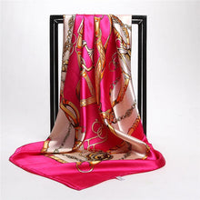 Women Scarf Silk Winter Print Foulard Satin Square Head Scarves Women Luxury Designer Shawls 90*90cm Bandana Large Muslim Hijab