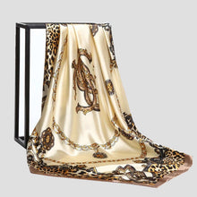 Women Scarf Silk Winter Print Foulard Satin Square Head Scarves Women Luxury Designer Shawls 90*90cm Bandana Large Muslim Hijab