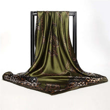 Women Scarf Silk Winter Print Foulard Satin Square Head Scarves Women Luxury Designer Shawls 90*90cm Bandana Large Muslim Hijab