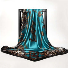 Women Scarf Silk Winter Print Foulard Satin Square Head Scarves Women Luxury Designer Shawls 90*90cm Bandana Large Muslim Hijab