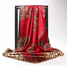Women Scarf Silk Winter Print Foulard Satin Square Head Scarves Women Luxury Designer Shawls 90*90cm Bandana Large Muslim Hijab