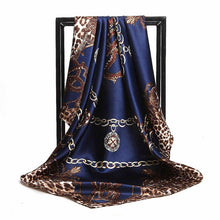 Women Scarf Silk Winter Print Foulard Satin Square Head Scarves Women Luxury Designer Shawls 90*90cm Bandana Large Muslim Hijab