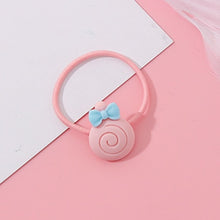 Wholesale 1PC Girls Cartoon Flower Lollipop Acrylic Elastic Hair Bands 3.0cm Small Rubber Bands Kids Scrunchie Hair Accessories
