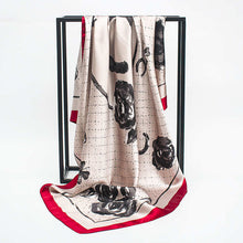 Women Scarf Silk Winter Print Foulard Satin Square Head Scarves Women Luxury Designer Shawls 90*90cm Bandana Large Muslim Hijab