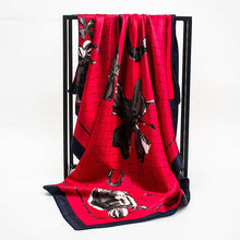 Women Scarf Silk Winter Print Foulard Satin Square Head Scarves Women Luxury Designer Shawls 90*90cm Bandana Large Muslim Hijab