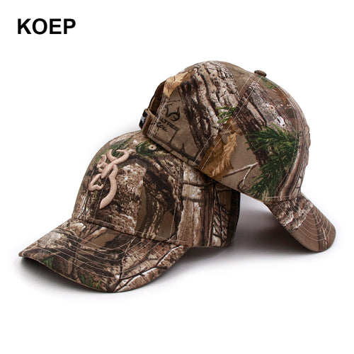 KOEP Browning Camo Baseball Cap Fishing Caps Men Outdoor Hunting Camouflage Jungle Hat Airsoft Tactical Hiking Casquette Hats