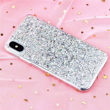 MaxGear Case for iPhone 6 6S Case Silicon Bling Glitter Crystal Sequins Soft Cover Fundas for iPhone 5SE 5S 7 8 Plus X XR XS Max