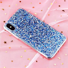 MaxGear Case for iPhone 6 6S Case Silicon Bling Glitter Crystal Sequins Soft Cover Fundas for iPhone 5SE 5S 7 8 Plus X XR XS Max