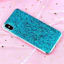 MaxGear Case for iPhone 6 6S Case Silicon Bling Glitter Crystal Sequins Soft Cover Fundas for iPhone 5SE 5S 7 8 Plus X XR XS Max